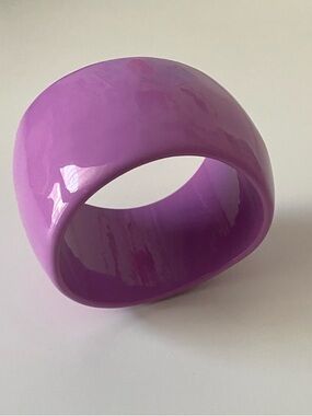 Chunky Lavender Acrylic Bangle Bracelet